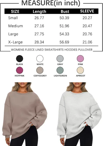 Miniatura 6 de EFAN Sudaderas de manga larga para mujer, cuello redondo, sudadera casual para otoño 2023