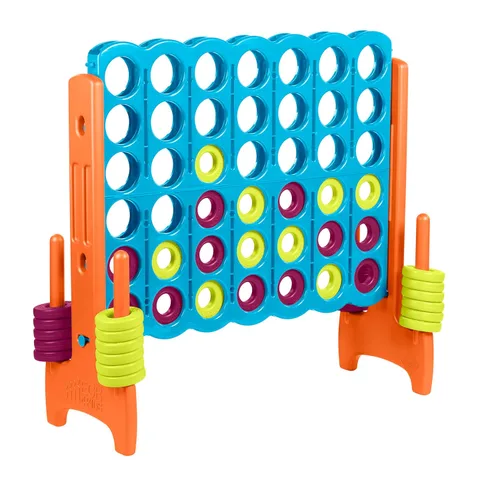 Miniatura 12 de ECR4Kids - Juego de mesa Jumbo de 4 en fila para niños, adultos y familias, para uso en interiores y exteriores, de 4 pies de alto