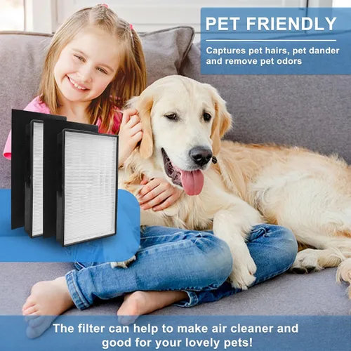 Miniatura 4 de Filtro de repuesto A2 para modelos 3M Filtrete Room A2 FAP-C02-A2 FAP-C03-A2 FAP-T03-A2, 2 filtros posteriores + 4 prefiltros de carbono, número