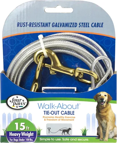 Miniatura 8 de Four Paws Walk-About - Cadena de acero galvanizado resistente al óxido para perros, Pesado/Plateado