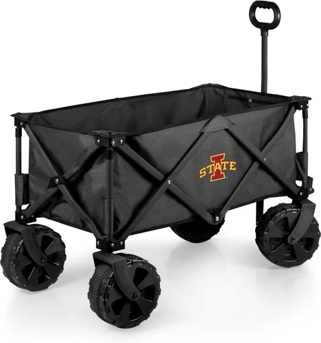 Miniatura 34 de PICNIC TIME NCAA Adventure Wagon Elite - Carro de playa plegable todo terreno con ruedas grandes, tapa superior de mesa y forro suave para enfriar