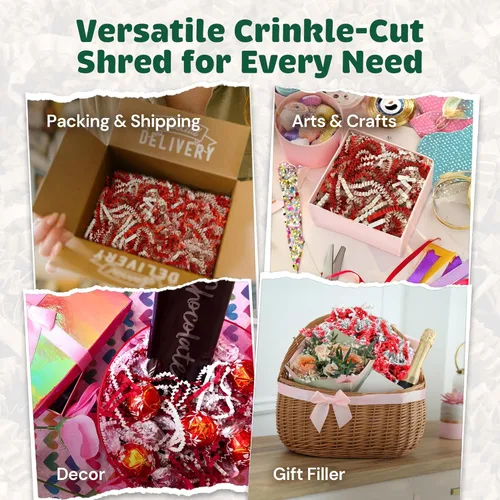 Miniatura 2 de Relleno de papel arrugado de 10 libras fabricado en EE. UU. Relleno de papel triturado para embalajes de envío, envoltorios de regalo, excelente
