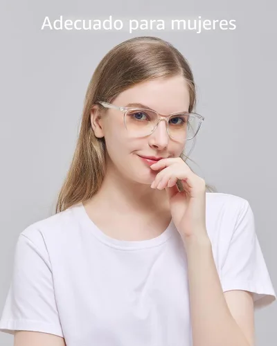 Miniatura 3 de ANRRI Gafas de luz azul para hombres y mujeres, transparentes, bloqueo de luz azul, lentes de computadora antifatiga ocular, marco transparente