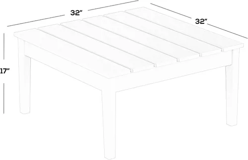 Miniatura 3 de WestinTrends Ashore - Mesa de centro para exteriores, 32 pulgadas para todo tipo de clima, de madera de polietileno Adirondack, mesa auxiliar Teca