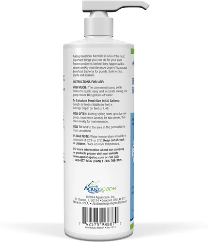 Miniatura 2 de Aquascape Bacterias beneficiosas Tratamiento líquido de agua para estanques y jardines acuáticos (16 onzas / 16.0 fl oz)