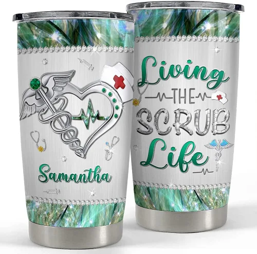 Miniatura 23 de SANDJEST Vaso personalizado de gato negro con texto en inglés «Just A Girls Who Loves Cat», vasos de 20 onzas y 30 onzas con tapa, regalo