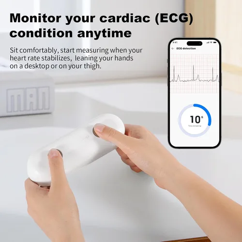 Miniatura 2 de Monitor portátil de ECG Registre y almacene señales de ECG de una sola derivación Monitorear y mostrar la frecuencia cardíaca para uso