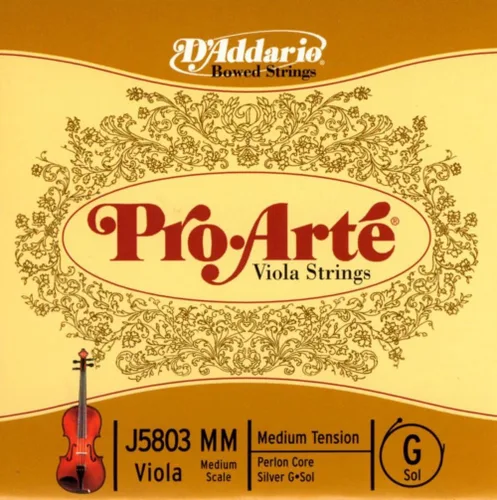 Miniatura 2 de D'Addario Pro-Arte Viola Single A String, escala media, tensión media
