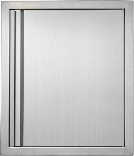 Miniatura 15 de VEVOR Puerta de acceso para barbacoa, 17 pulgadas de ancho x 24 pulgadas de alto, cocina individual al aire libre, montaje empotrado de acero