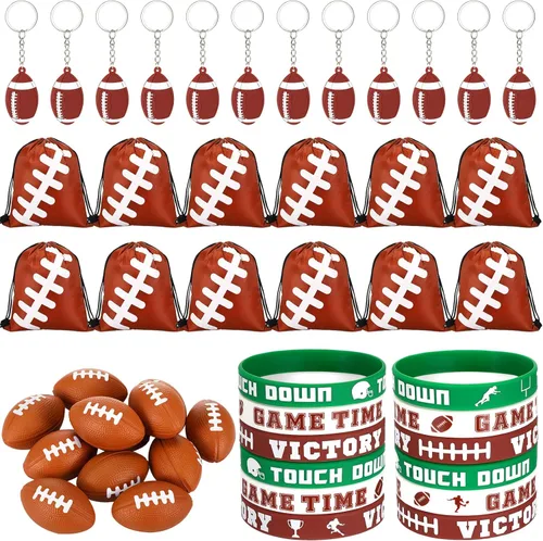 Miniatura 8 de LEIFIDE 48 piezas de regalos de fiesta de béisbol, 12 juegos de pulseras de silicona con cordón, mini pelotas de estrés, llaveros para béisbol