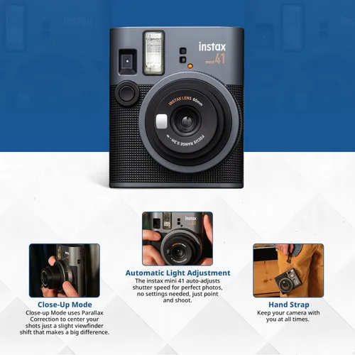 Miniatura 5 de FUJIFILM Mini 41 Cámara de Película Instantánea en Paquete – Cámara de Fotos Instantáneas con Película Fujifilm Mini (20 Hojas), Álbum de Fotos