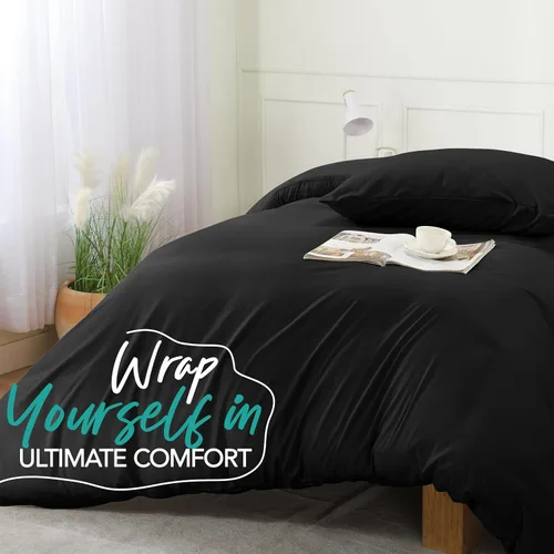 Miniatura 6 de Utopia Bedding Juego de funda de edredón con fundas de almohada, funda de edredón de 2 piezas con cierre de cremallera, 1 funda de edredón con 1
