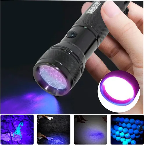 Miniatura 3 de HQRP 365 nM linterna/luz negra para la inspección de vidrio, falsificación del arte/pruebas de reparación, inspección antigua, detección de tintas