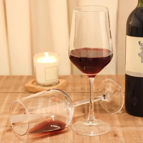 Miniatura 8 de YANGNAY Copas de vino (juego de 12, 13 onzas), copas de vino transparentes para vino tinto o blanco, borde liso, aptas para lavavajillas