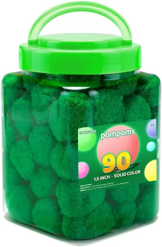 Miniatura 16 de Eppingwin 90 PCS Pompones Multicolores, Pompones Suaves de 1.5 Pulgadas para Manualidades, Colores Surtidos Pompones Grandes para Artes