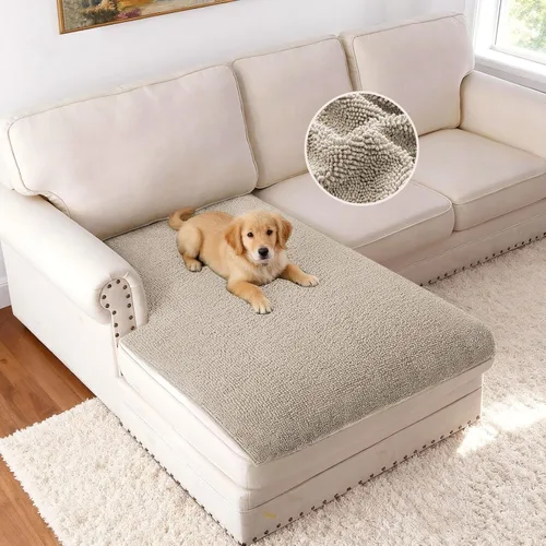 Miniatura 22 de H.VERSAILTEX Funda Antideslizante para Sofá de Mascotas Protector de Cama de Perro de Chenilla Funda de Sofá Gruesa y Suave Apta para Mascotas
