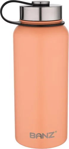 Miniatura 2 de Banz Botella de agua aislada - Botella de acero inoxidable de 32.1 fl oz con tapa deportiva adicional