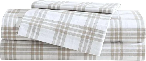 Miniatura 51 de Eddie Bauer - Sábanas tamaño Queen, juego de ropa de cama de percal de algodón, decoración del hogar crujiente y fresca (Canoe Lake Paddle, Queen)
