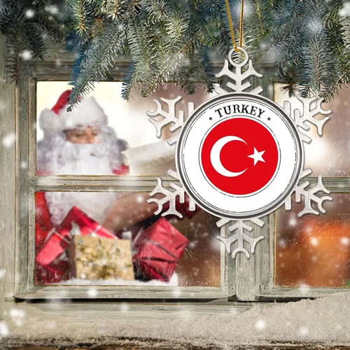 Miniatura 5 de Bandera de Albania, adorno de Navidad para niños, bandera nacional, silueta de Albania, decoración de árbol de Navidad, adornos de Navidad de metal