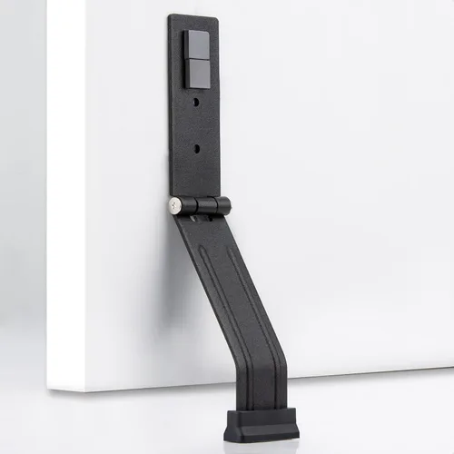 Tope de puerta abatible para parte inferior de la puerta, tope de puerta de metal resistente con punta de goma, tapón de apertura de puerta de piso,