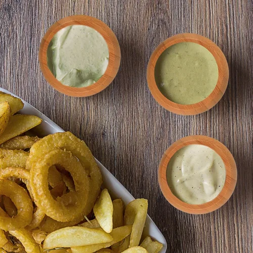 Miniatura 5 de Juego de Mini Cuencos, Platos de Salsa de Bambú para Mojar Aperitivos/Salsas/Nueces, Cuenco de Mezcla de Mascarilla Facial de Madera de Bambú
