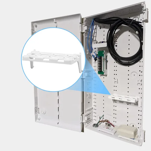 Miniatura 7 de Haoguo - Soporte universal de plástico para estante de centro multimedia, soporta 20 libras de peso, compatible con centros de medios estructurados