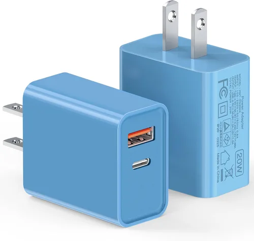 Miniatura 7 de Cargador de pared USB C de 20 W para iPhone 17/16/15/14/13/13 Mini/13 Pro Max/12/12 Pro/12 Pro Max Cube, paquete de 2 unidades de doble puerto