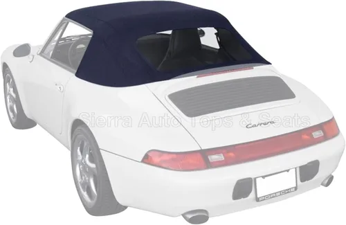 Miniatura 2 de Sierra Auto Tops Convertible Top Reemplazo para Porsche 993 Carrera 1994-1998, lona clásica alemana, color azul