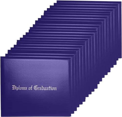 Miniatura 29 de Funda para diploma de 8.5 x 11 pulgadas, certificado acolchado de cuero sintético de graduación (negro)
