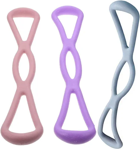 ABOOFAN 3pcs Resistance Bands Set for Exercise and Yoga High Elasticity Stretch Fitness Bands with Back and Shoulder Support for Strength Training