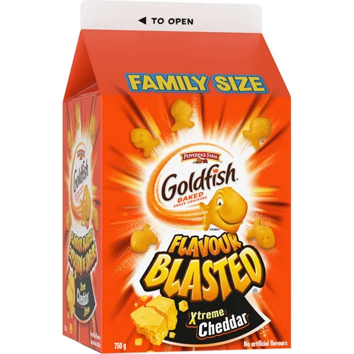 Miniatura 4 de Pepperidge Farm Goldfish Flavour Blasted Xtreme Cheddar Crackers, 26.46 oz/26.5 onzas, {Importado de Canadá}