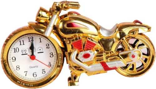 IMIKEYA Reloj despertador para motocicleta, reloj despertador vintage, movimiento de cuarzo, estilo vintage para niños, reloj de motocicleta único