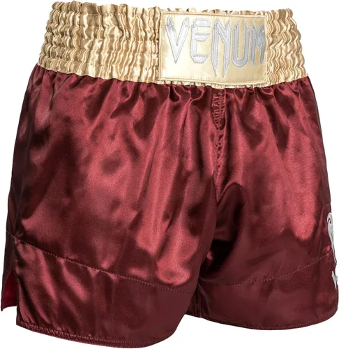 Miniatura 3 de Venum Pantalones cortos clásicos de Muay Thai, borgoñaoroblanco, talla M