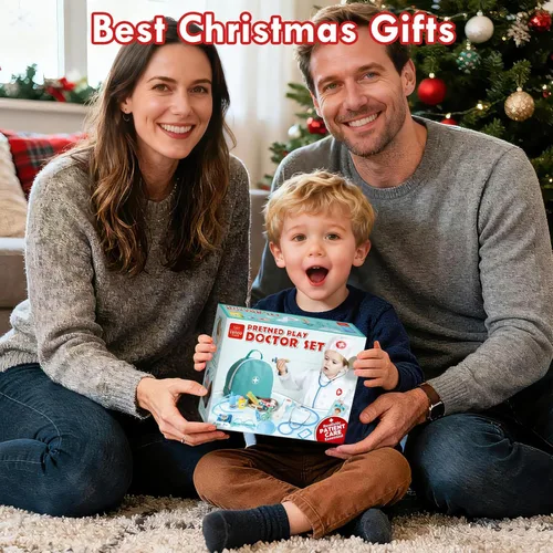 Miniatura 9 de Kit de Médico de Lehoo Castle para Niños Pequeños de 3 a 5, Juego de Médicos para Niños, Juego de Simulación con Disfraz de Médico, Juguetes
