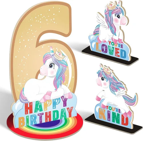 Miniatura 44 de Juego de 3 piezas de dinosaurios con signo de número de 2º cumpleaños, decoración de mesa de dinosaurios para niños y niños de 2º cumpleaños