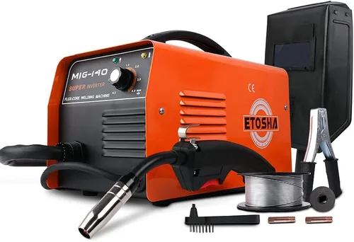 ETOSHA Soldador MIG de 140 amperios, soldador de núcleo de flujo AC 110 V sin gas con inversor IGBT, soldadores automáticos de alimentación de
