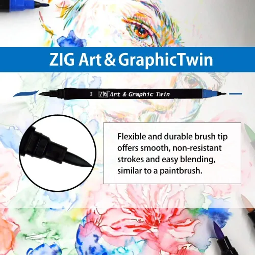 Miniatura 7 de Kuretake ZIG, colección de arte histórico acuarela W/J.VERMEER set con 7 pinceles de acuarela, hoja preimpresa, papeles para principiantes