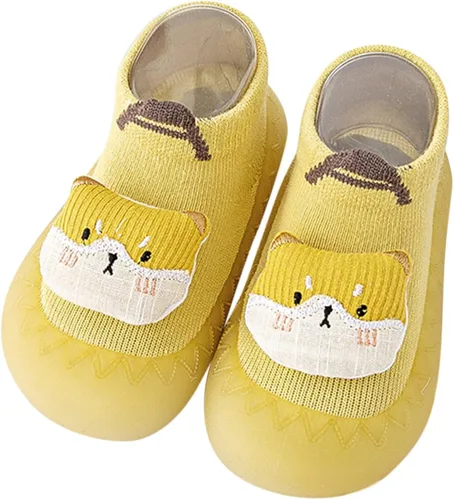 Squeaky Baby Shoes Animal Cartoon Socks Shoes Toddler Fleece WarmThe Floor Socks Non Slip Prewalker Boots For Toddlers
