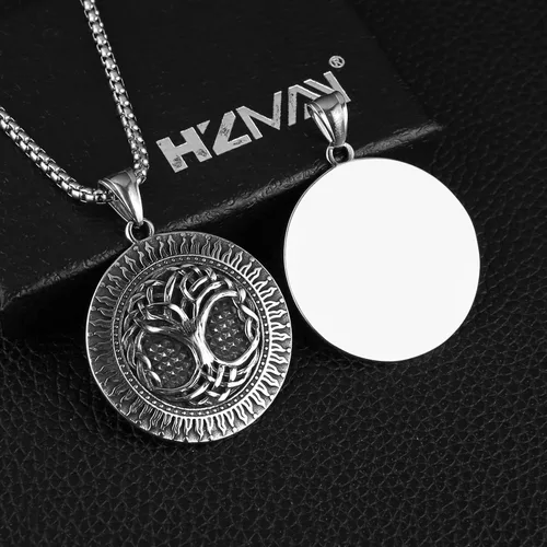 Miniatura 3 de HZMAN Norse Viking Tree of Life Necklace for Men Women Retro Stainless Steel Yggdrasil Pendant Amulet Jewelry Gift for Men Women