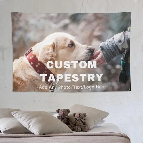 Miniatura 6 de AXKEUDO Regalos para la familia, tapiz personalizado con cualquier foto, telón de fondo para colgar en la pared como arte de pared, recuerdos Diseño