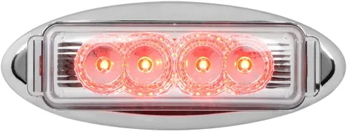 Miniatura 12 de GG Grand General 77853 Luz LED rectangular rojo/transparente Spyder con soporte negro Rojo (Red/Clear)