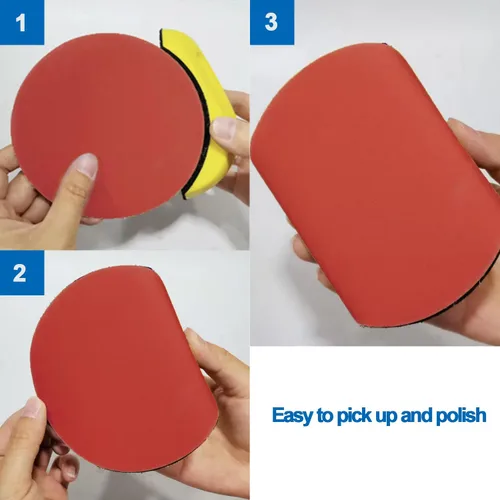 Miniatura 5 de Bloque de lijado de mano de 5 "gancho y bucle almohadilla de respaldo de papel de lija soporte de mano bloque de molienda de mano 1PC