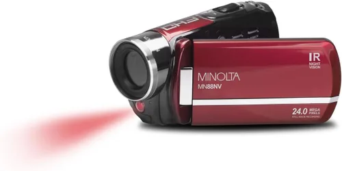 Miniatura 7 de Minolta Videocámara - Video Full HD de 1080p, fotos de 24 MP, visión nocturna con sensor IR, zoom 16X, estabilización antivibración, pantalla táctil