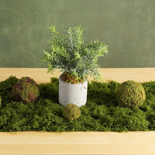 Miniatura 9 de Rollo de musgo artificial de musgo, 12 x 71 pulgadas, camino de mesa de musgo suave al tacto para decoración, tapete de césped sintético