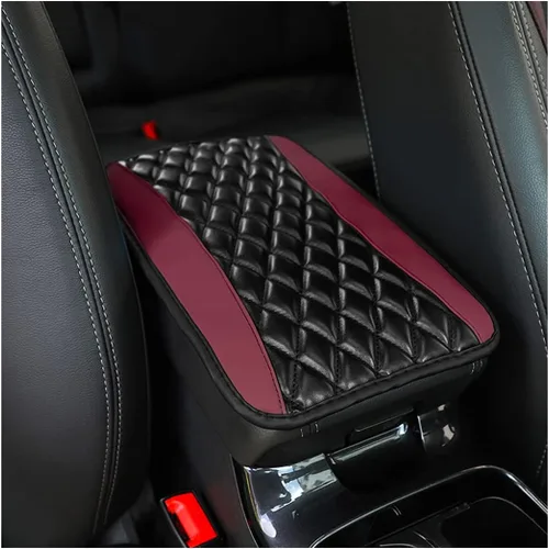Miniatura 14 de Moly Magnolia Cojín Acolchado para Consola Central de Automóvil, Cubierta Protectora Universal de Cuero Impermeable para Caja de Asiento