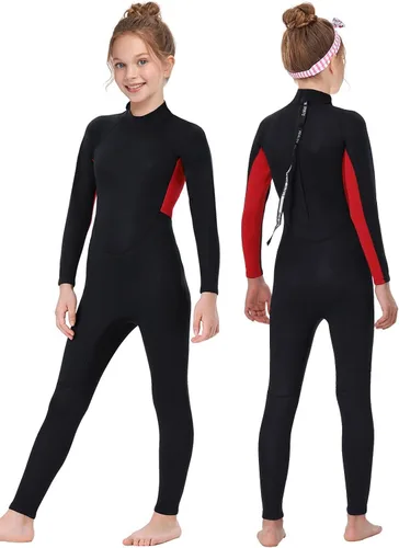 Miniatura 16 de Kids Full Wetsuit Toddler Boys Girls and Youth 2.5mm 3mm Neoprene Child Wet Suit Back Zipper Thermal Swimsuits for Diving Surfing Swimming Water