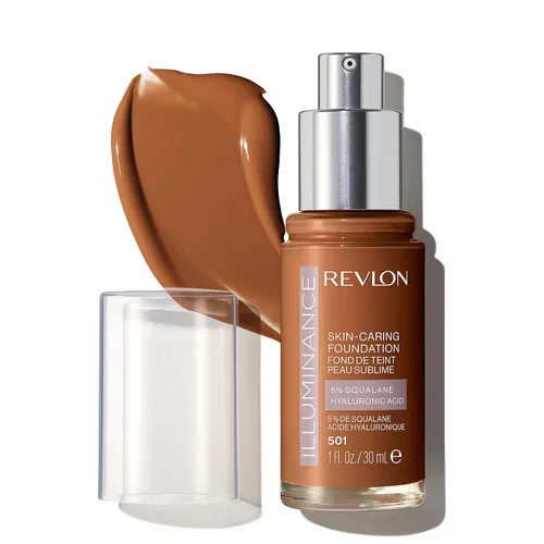 Miniatura 15 de Revlon Illuminance - Base líquida para el cuidado de la piel, ácido hialurónico, fórmula hidratante y nutritiva con cobertura media, bronceado claro