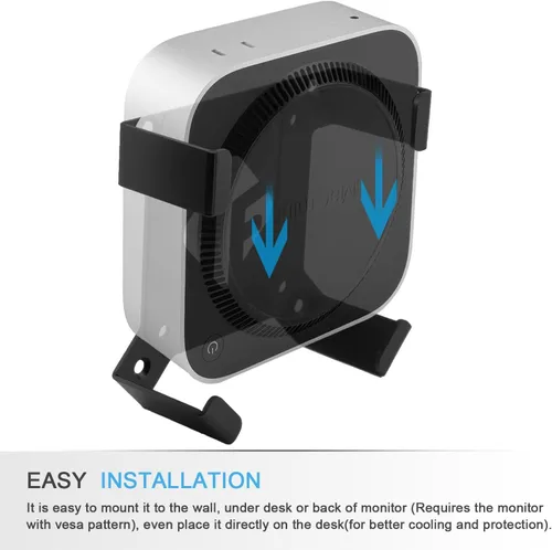 Miniatura 4 de IFCASE Soporte para Mac mini M4/M4 Pro 2024, debajo del escritorio, pared, monitor trasero VESA soporte de montaje con disipación de calor y diseño