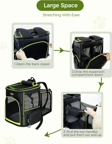 Miniatura 7 de BAGLHER Bolsa de viaje retráctil para mascotas, mochila retráctil para suministros para mascotas