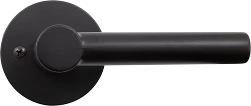 Miniatura 2 de Stone Harbor Hardware Zurich - Manija de puerta con roseta redonda, pestillo simulado (sin giro), color negro mate Mate negro